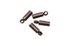 Antique Copper 1mm Glue In End Cap - 2 Pair